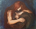 Vampire after Edvard's Love and Pain Original Painting